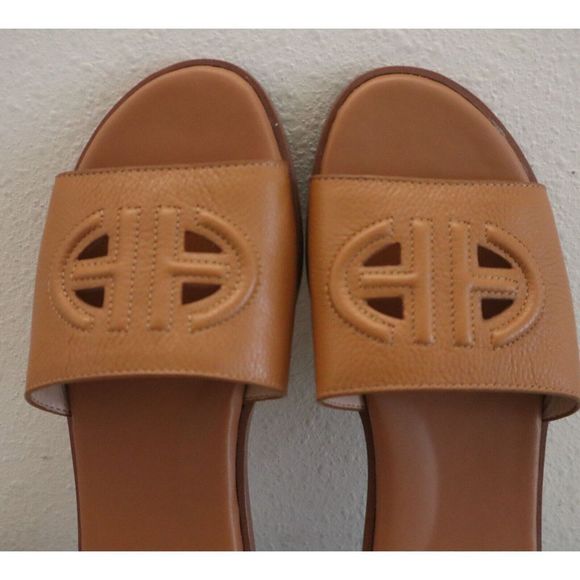 Cole Haan W27705 Women's Sz 6B Pecan Brown Flynn Logo Slide Sandals - Picture 4 of 6